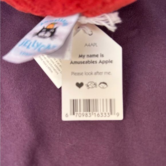 Jellycat AMUSEABLES APPLE Authentic US seller Summer 2025 drop Foodie smile FOMO - Picture 7 of 10